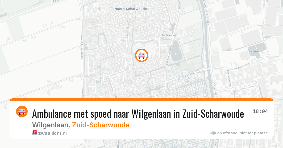 Ambulance met spoed naar Wilgenlaan in Zuid-Scharwoude — 6 jun 2026