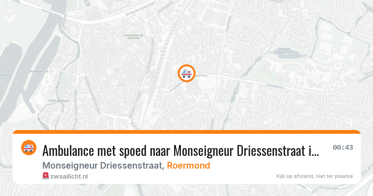 Ambulance met spoed naar Monseigneur Driessenstraat in Roermond — 13 jun 2026