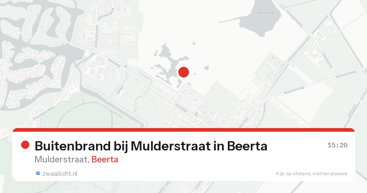 Buitenbrand bij Mulderstraat in Beerta — 25 aug 2026