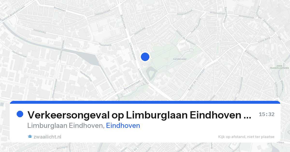 Verkeersongeval op Limburglaan Eindhoven in Eindhoven — 19 aug 2026