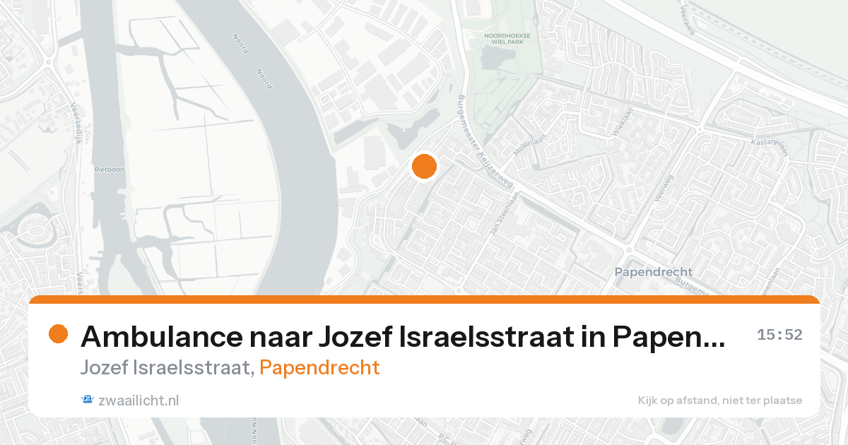 Ambulance naar Jozef Israelsstraat in Papendrecht — 20 aug 2026