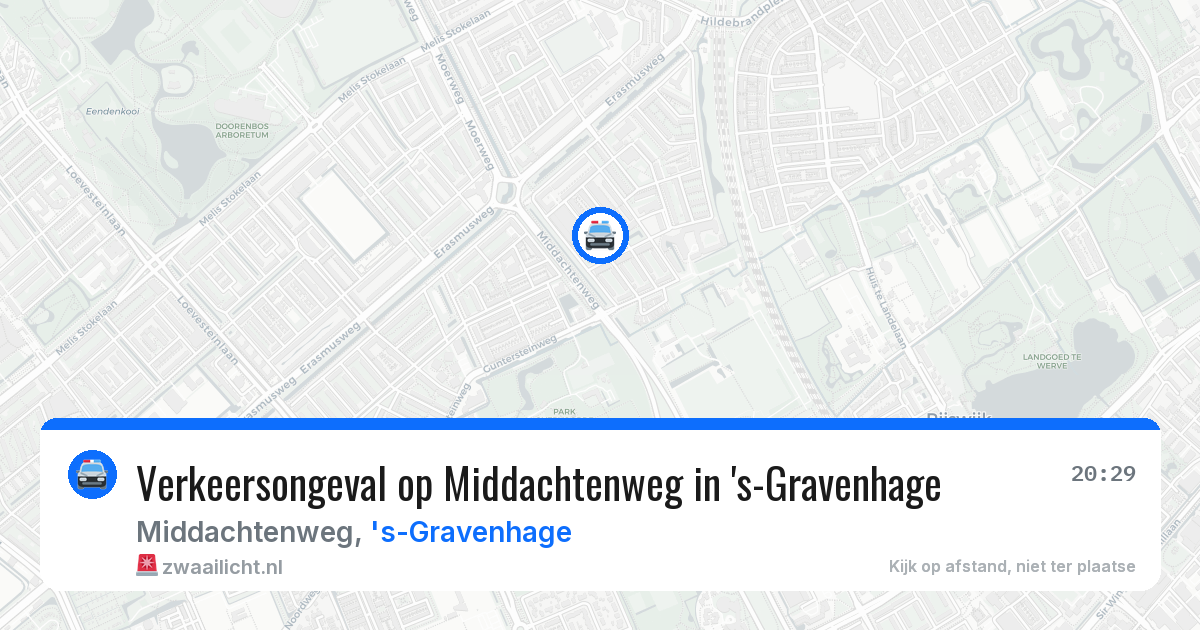 Verkeersongeval op Middachtenweg in 's-Gravenhage — 25 jun 2026