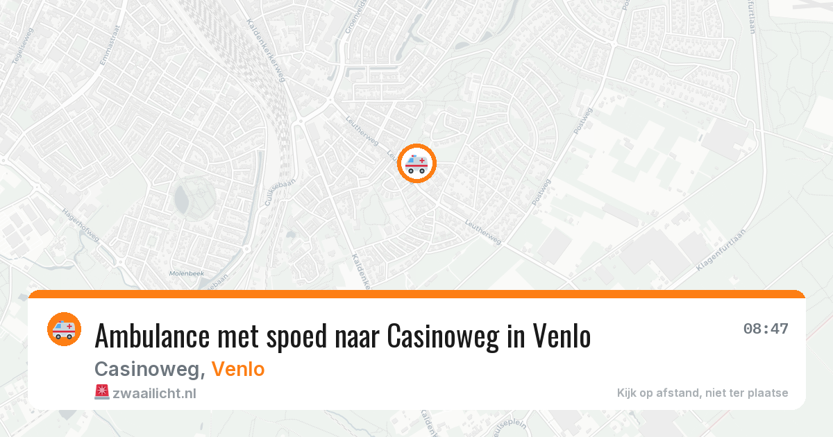 Ambulance met spoed naar Casinoweg in Venlo — 31 jul 2026