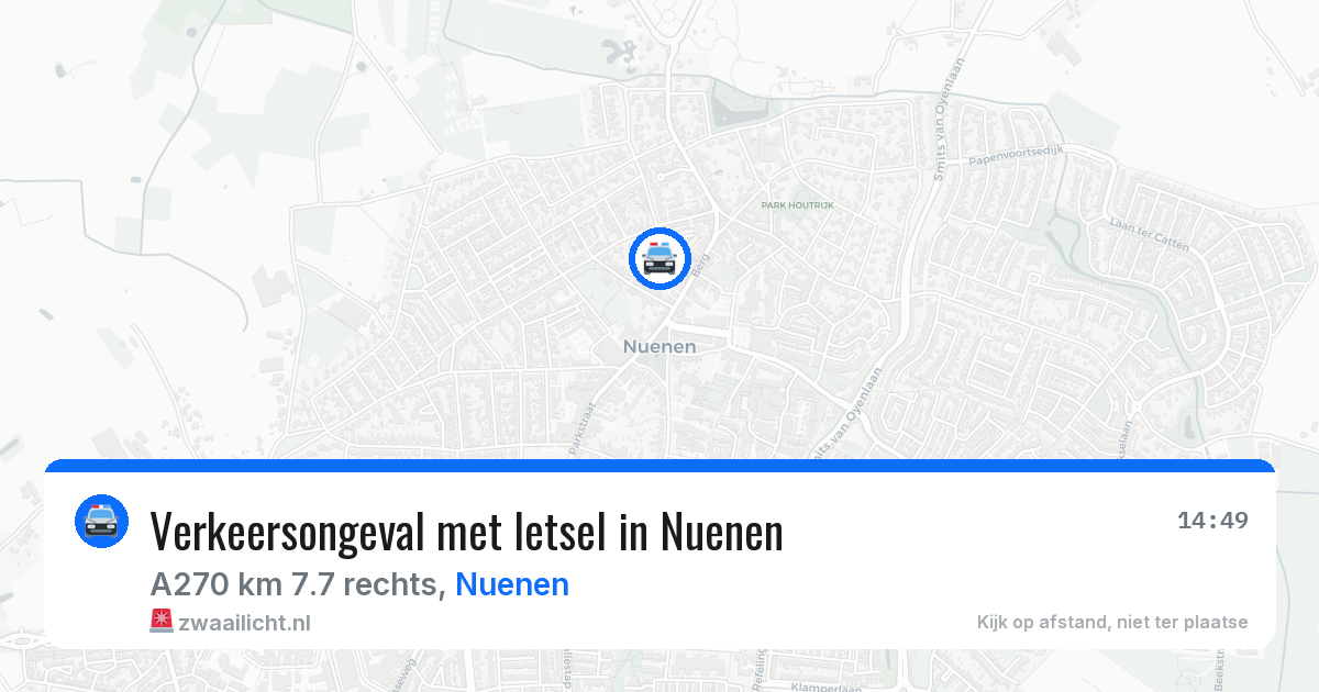 Verkeersongeval met letsel in Nuenen — 4 aug 2026