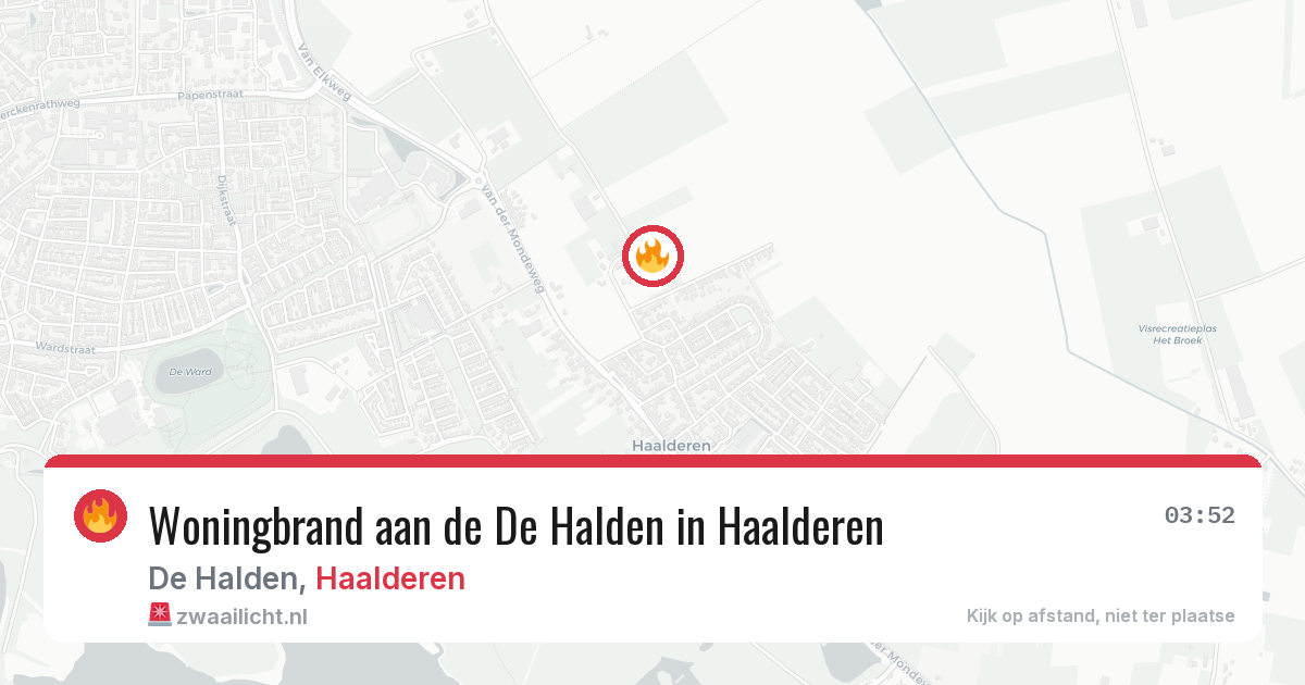 Woningbrand aan de De Halden in Haalderen — 29 jan 2026