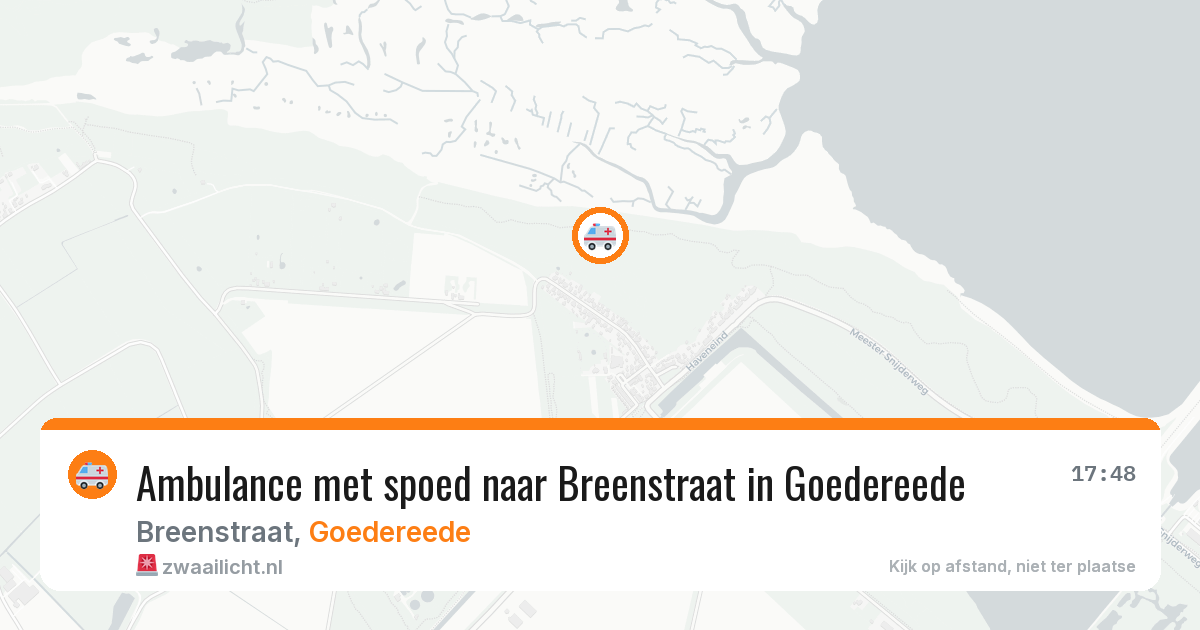 Ambulance met spoed naar Breenstraat in Goedereede — 21 jun 2026