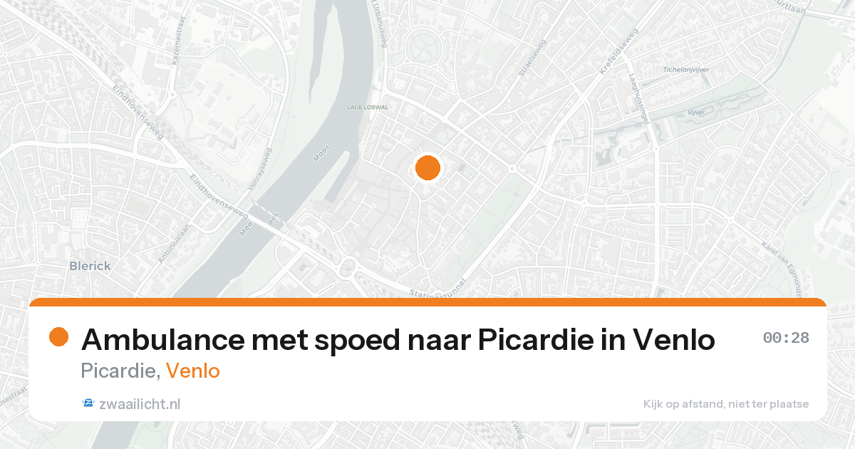 Ambulance met spoed naar Picardie in Venlo — 14 aug 2026