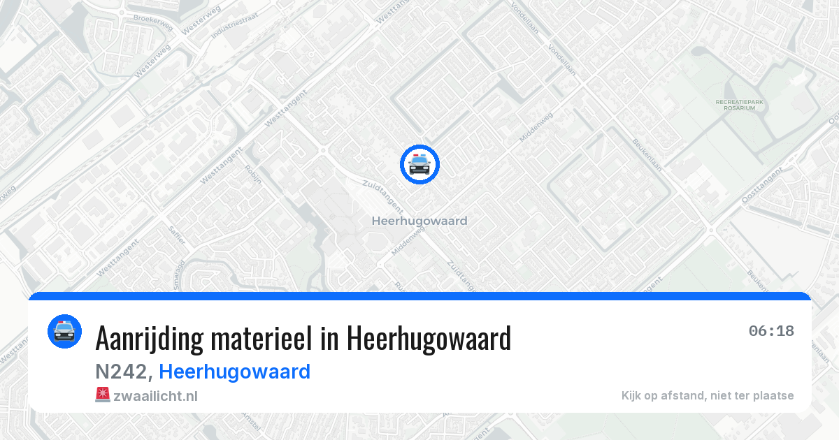 Aanrijding materieel in Heerhugowaard — 20 apr 2026
