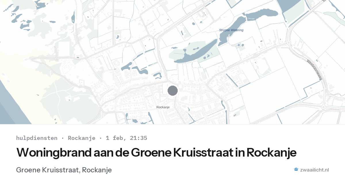 Woningbrand aan de Groene Kruisstraat in Rockanje — 1 feb 2026