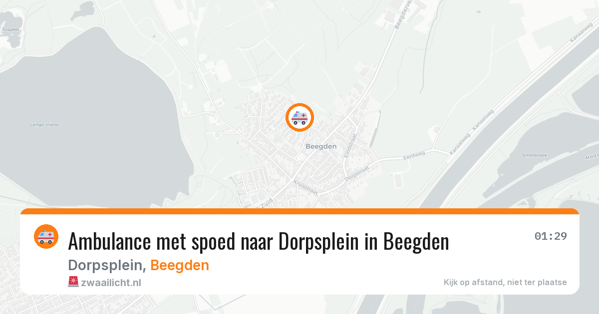 Ambulance met spoed naar Dorpsplein in Beegden — 9 feb 2026