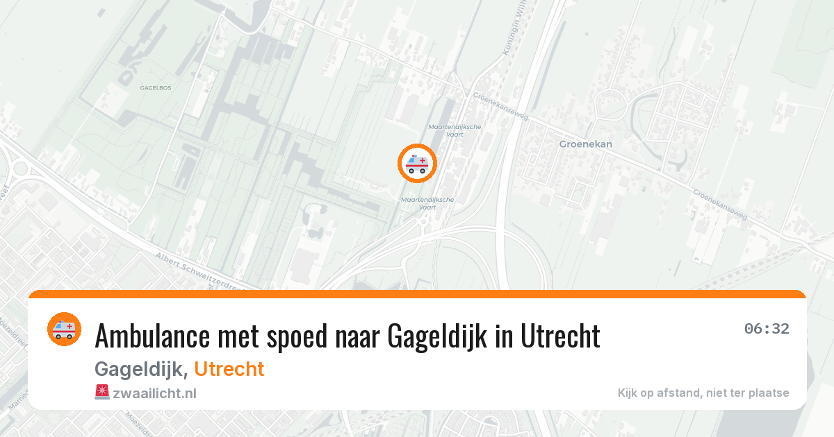 Ambulance met spoed naar Gageldijk in Utrecht — 14 jun 2026