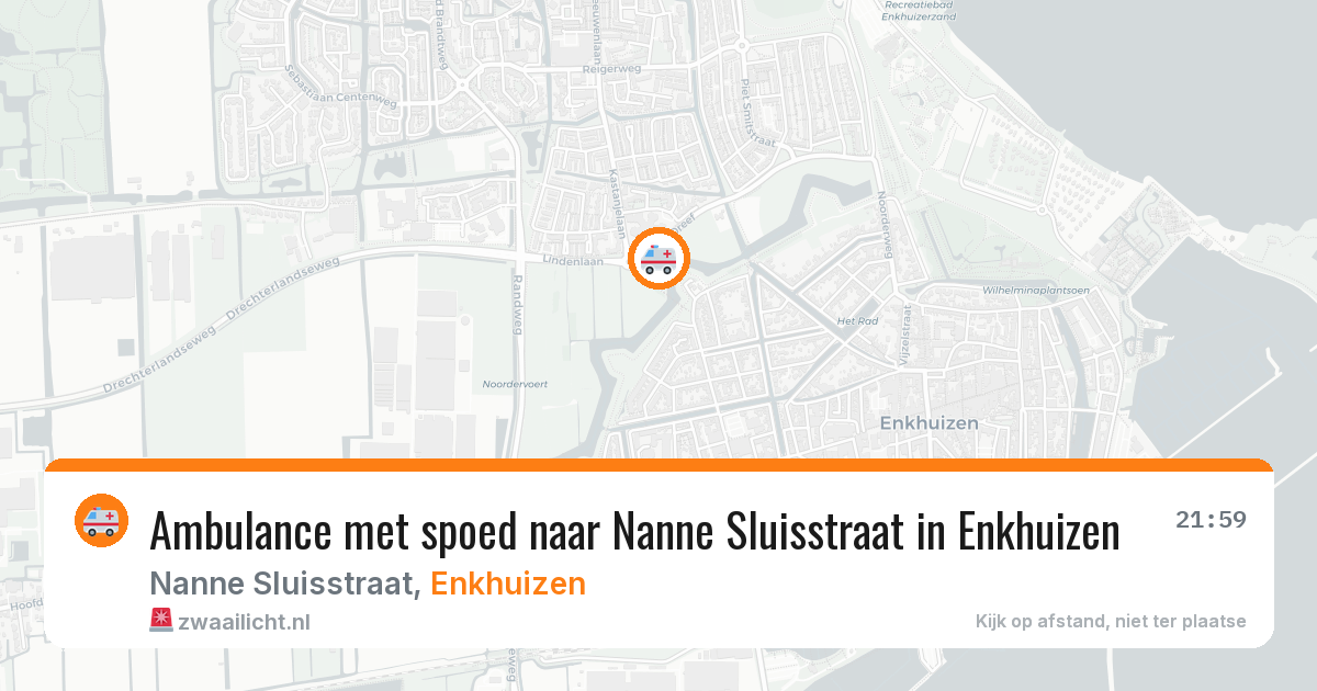 Ambulance met spoed naar Nanne Sluisstraat in Enkhuizen — 3 apr 2026
