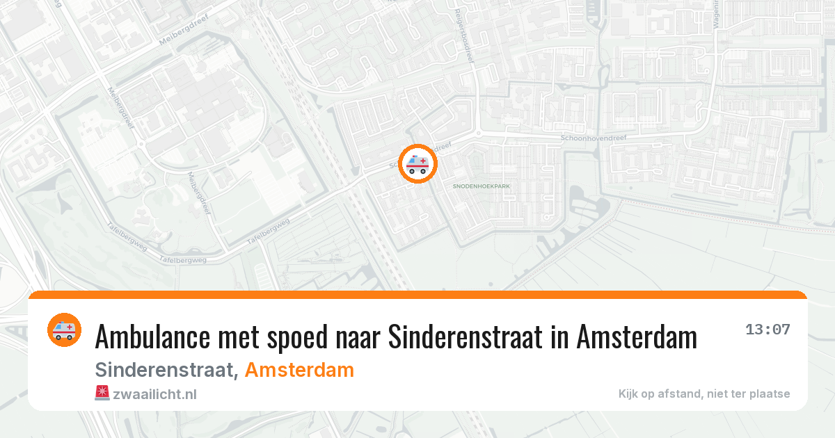 Ambulance met spoed naar Sinderenstraat in Amsterdam — 24 jun 2026
