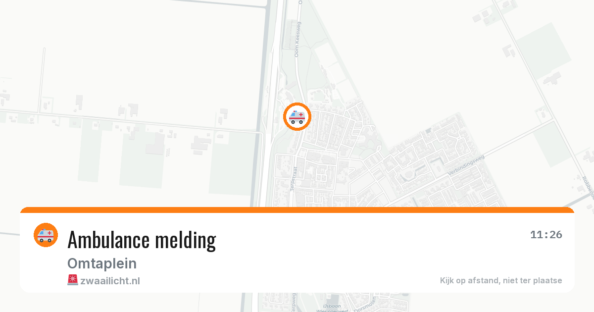 Ambulance melding — 6 mei 2026