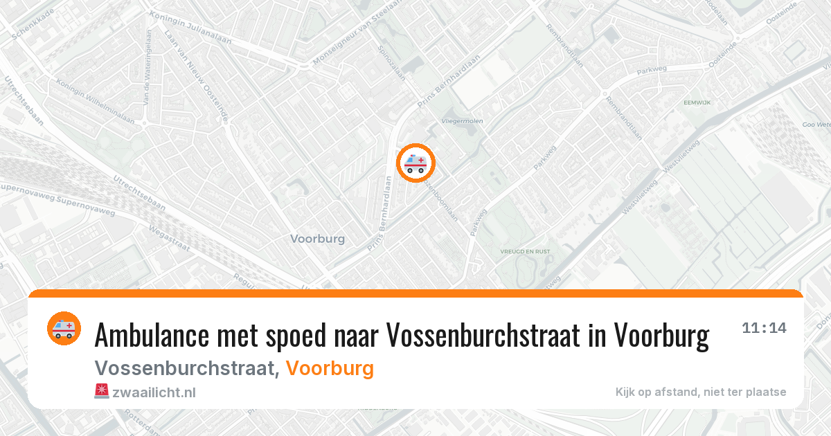 Ambulance met spoed naar Vossenburchstraat in Voorburg — 31 mrt 2026