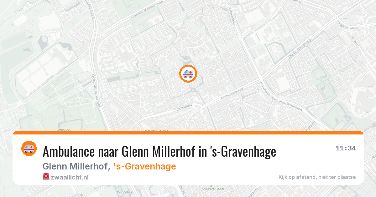 Ambulance naar Glenn Millerhof in 's-Gravenhage — 16 mrt 2026