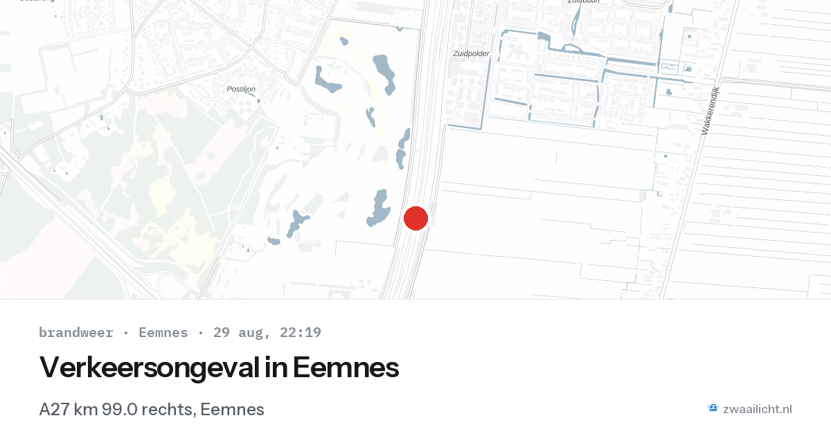 Verkeersongeval in Eemnes — 29 aug 2026