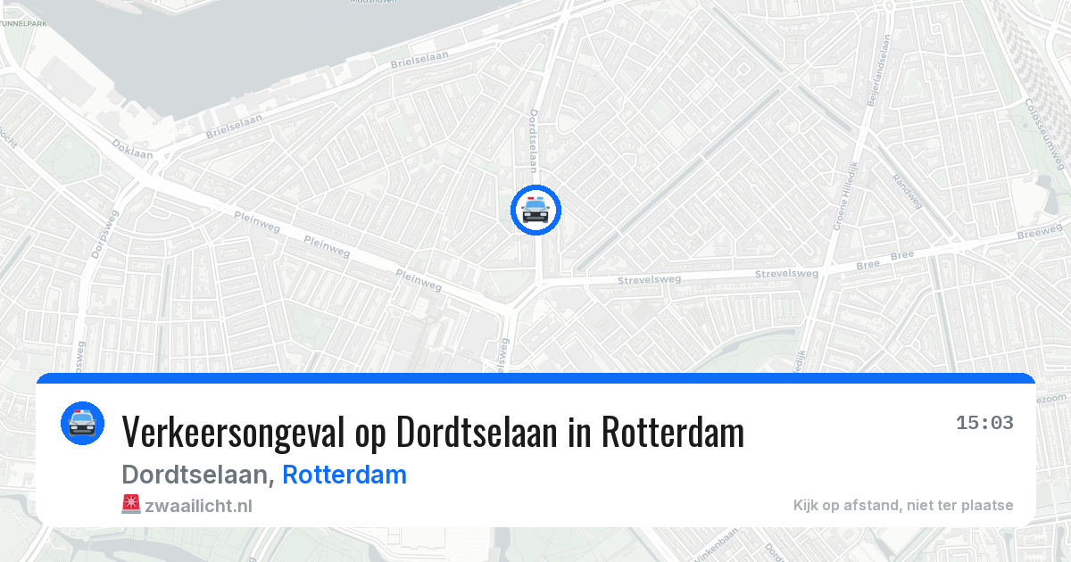 Verkeersongeval op Dordtselaan in Rotterdam — 3 jun 2026