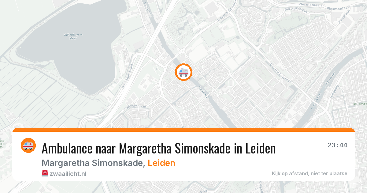 Ambulance naar Margaretha Simonskade in Leiden — 24 mei 2026