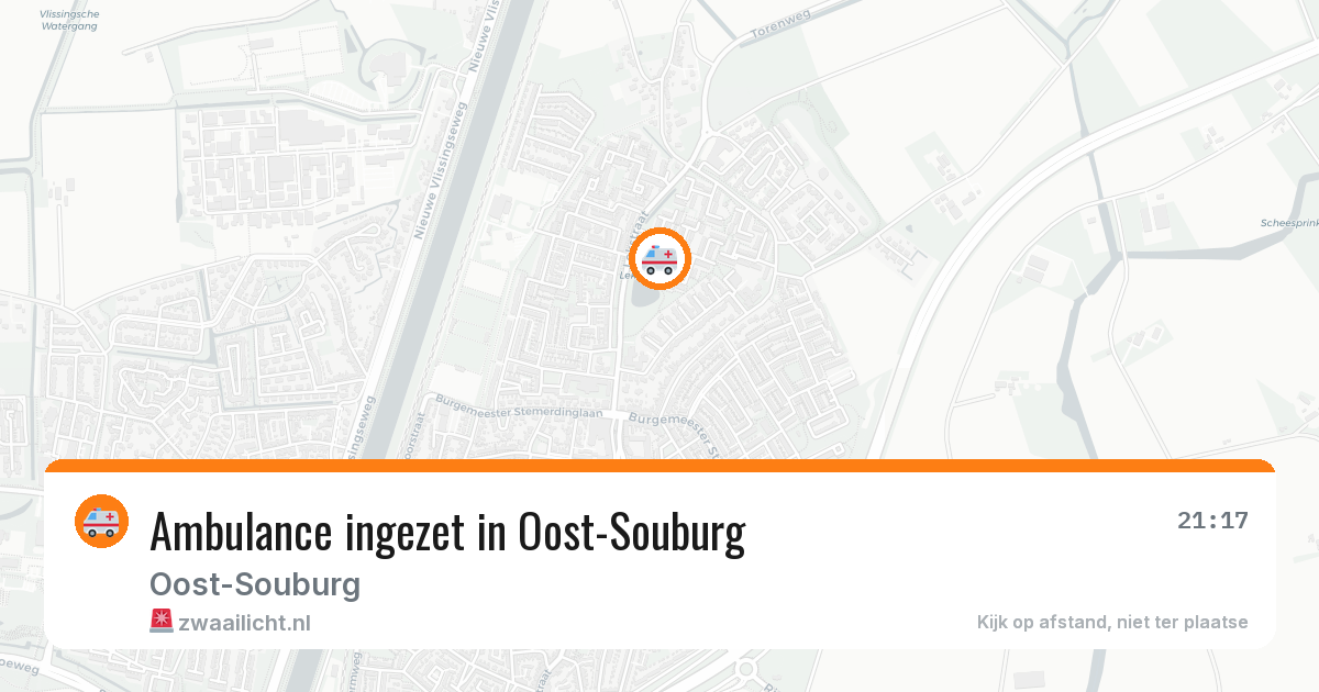 Ambulance ingezet in Oost-Souburg — 10 aug 2026