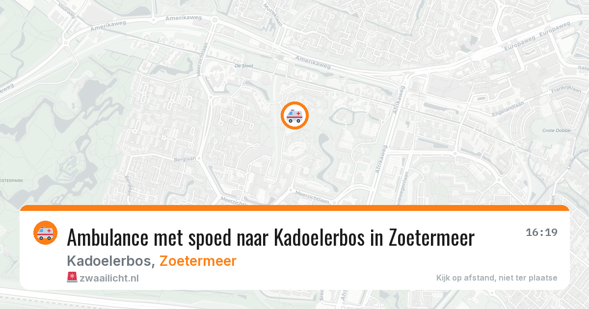 Ambulance met spoed naar Kadoelerbos in Zoetermeer — 11 mrt 2026