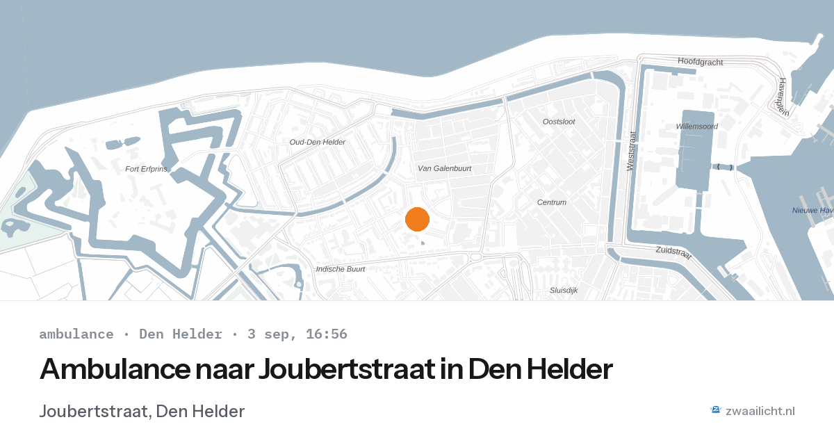 Ambulance naar Joubertstraat in Den Helder — 3 sep 2026