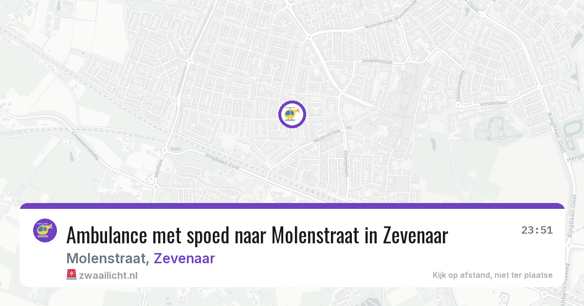 Ambulance met spoed naar Molenstraat in Zevenaar — 4 jul 2026