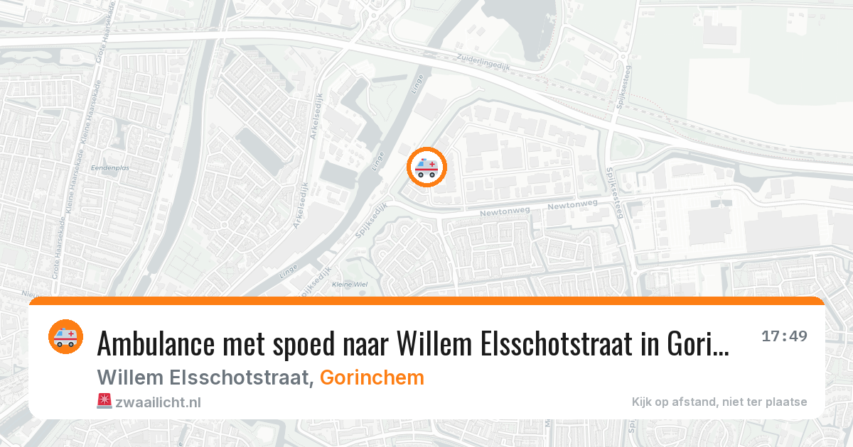 Ambulance met spoed naar Willem Elsschotstraat in Gorinchem — 5 aug 2026