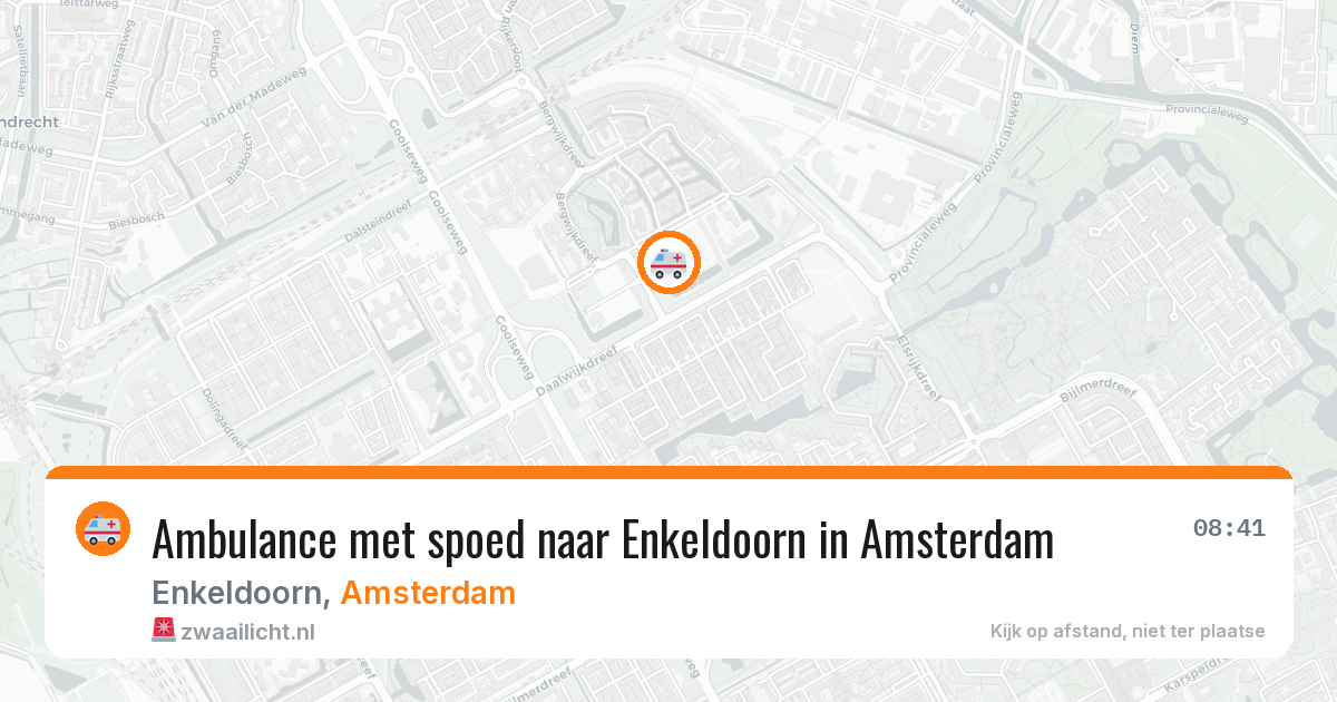 Ambulance met spoed naar Enkeldoorn in Amsterdam — 11 apr 2026