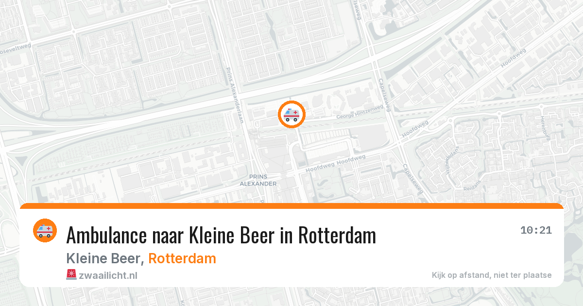 Ambulance naar Kleine Beer in Rotterdam — 21 mrt 2026