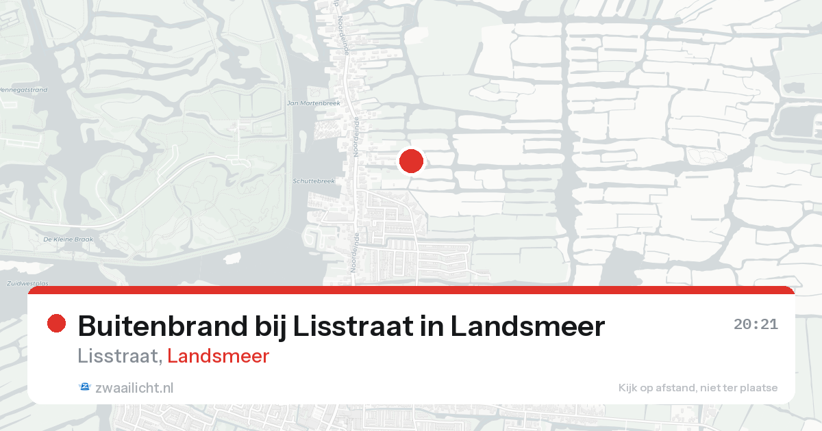 Buitenbrand bij Lisstraat in Landsmeer — 19 aug 2026