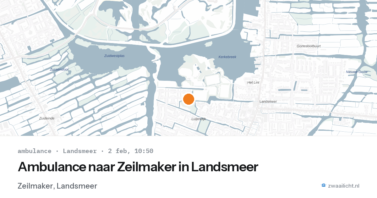 Ambulance naar Zeilmaker in Landsmeer — 2 feb 2026