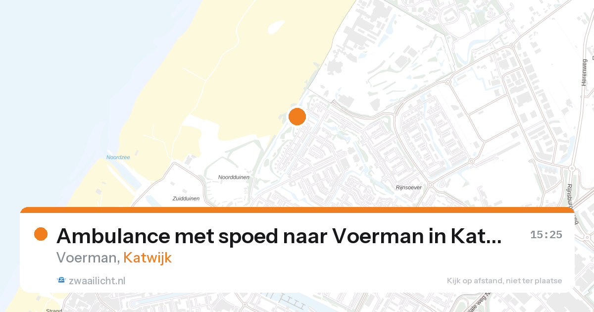 Ambulance met spoed naar Voerman in Katwijk — 22 mrt 2026