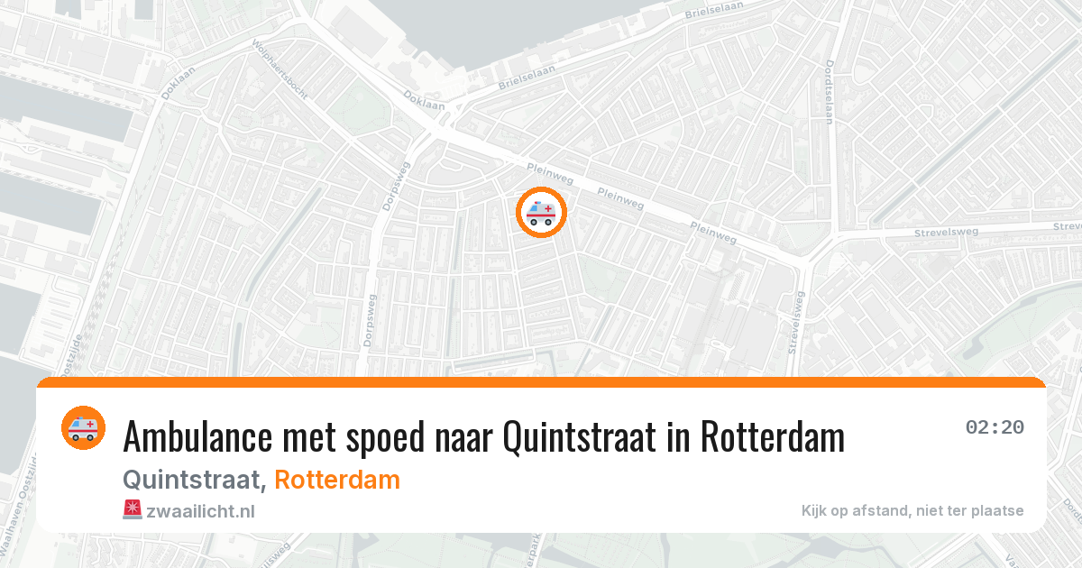 Ambulance met spoed naar Quintstraat in Rotterdam — 16 mei 2026