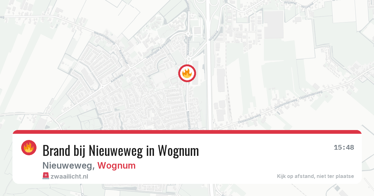 Brand bij Nieuweweg in Wognum — 18 feb 2026