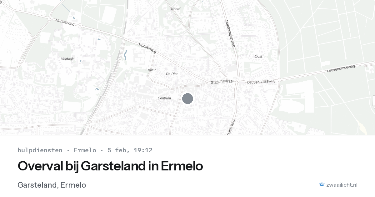 Overval bij Garsteland in Ermelo — 5 feb 2026