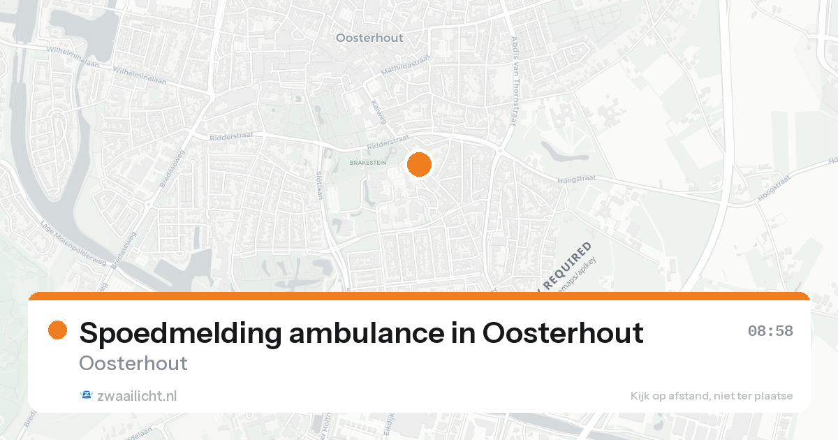 Spoedmelding ambulance in Oosterhout — 25 aug 2026