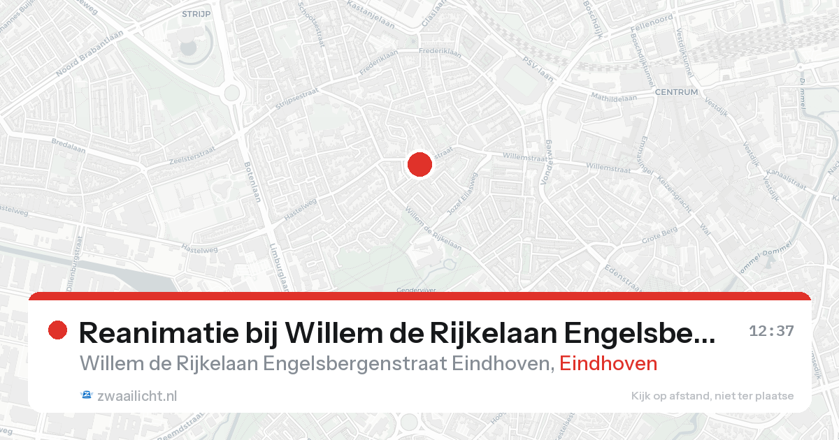 Reanimatie bij Willem de Rijkelaan Engelsbergenstraat Eindhoven in Eindhoven — 18 aug 2026