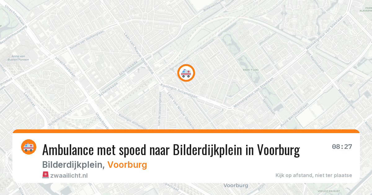Ambulance met spoed naar Bilderdijkplein in Voorburg — 27 jun 2026