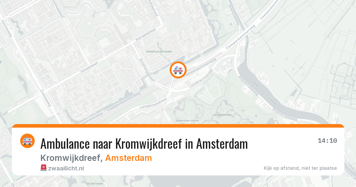 Ambulance naar Kromwijkdreef in Amsterdam — 10 apr 2026