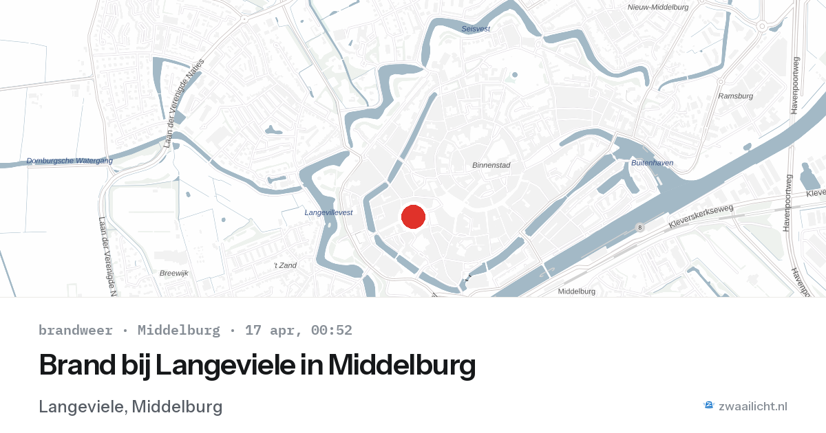 Brand bij Langeviele in Middelburg — 16 apr 2026