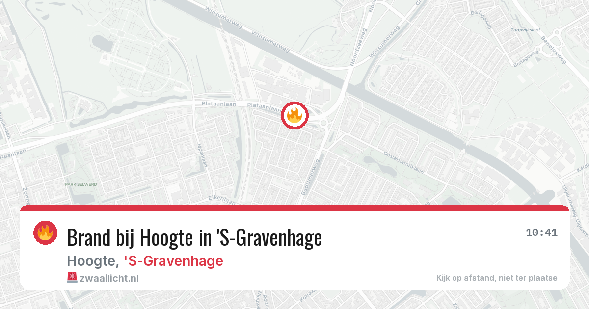 Brand bij Hoogte in 'S-Gravenhage — 13 aug 2026