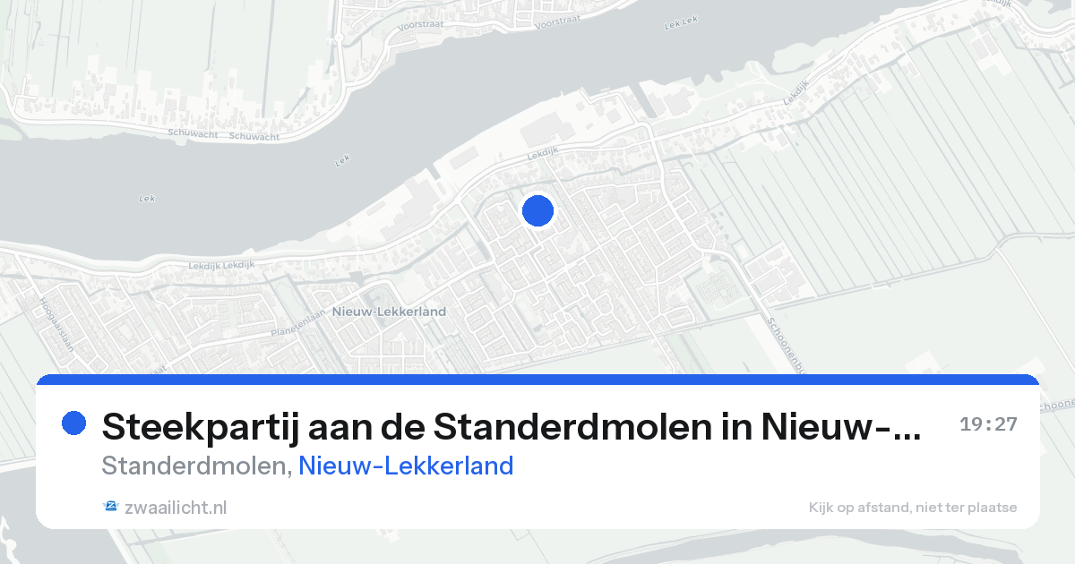 Steekpartij aan de Standerdmolen in Nieuw-Lekkerland — 17 aug 2026