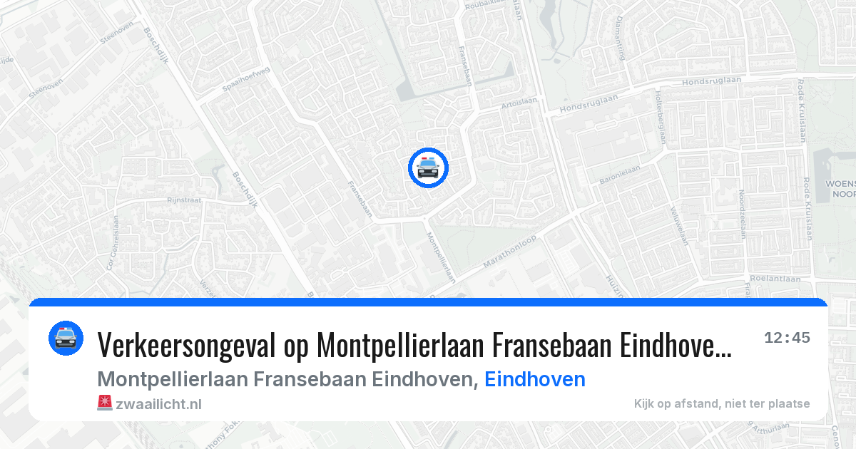 Verkeersongeval op Montpellierlaan Fransebaan Eindhoven in Eindhoven — 9 feb 2026