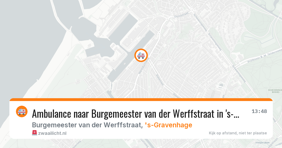 Ambulance naar Burgemeester van der Werffstraat in 's-Gravenhage — 7 aug 2026