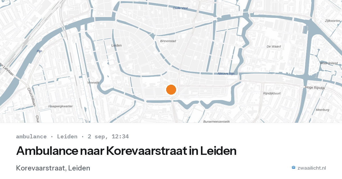 Ambulance naar Korevaarstraat in Leiden — 2 sep 2026