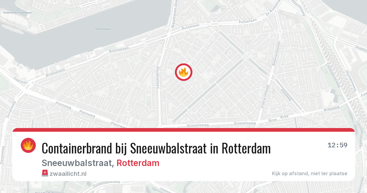 Containerbrand bij Sneeuwbalstraat in Rotterdam — 30 jul 2026