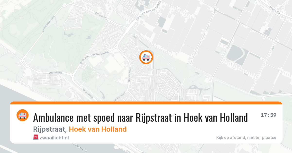 Ambulance met spoed naar Rijpstraat in Hoek van Holland — 24 apr 2026