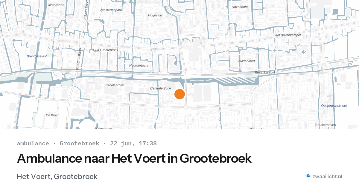 Ambulance naar Het Voert in Grootebroek — 22 jun 2026