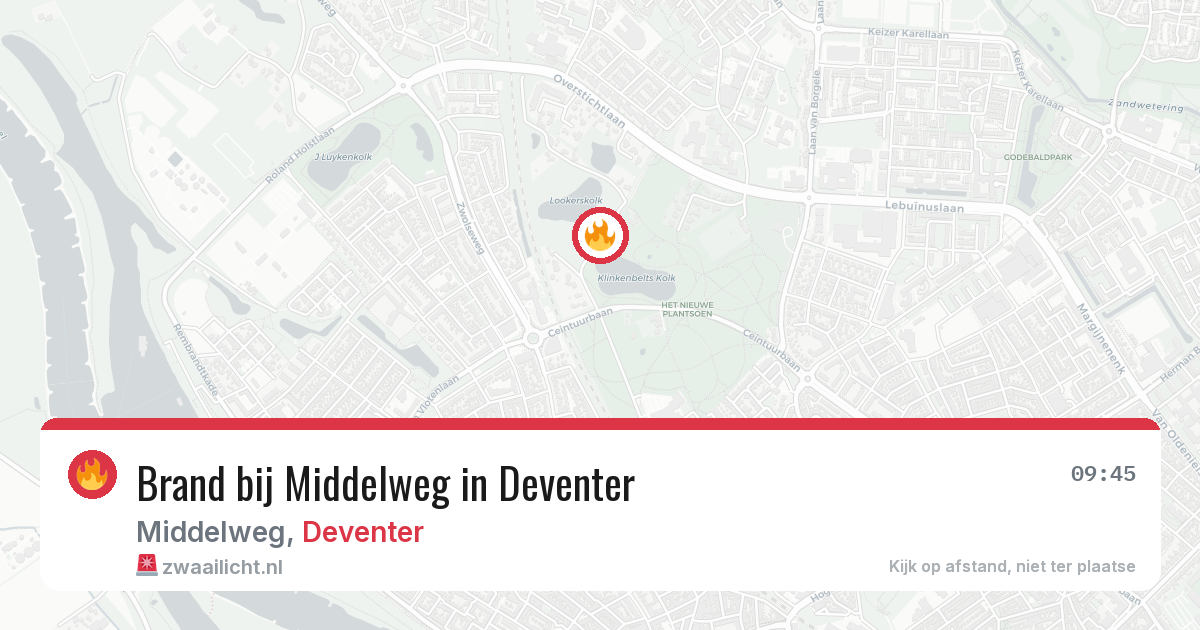 Brand bij Middelweg in Deventer — 19 jun 2026